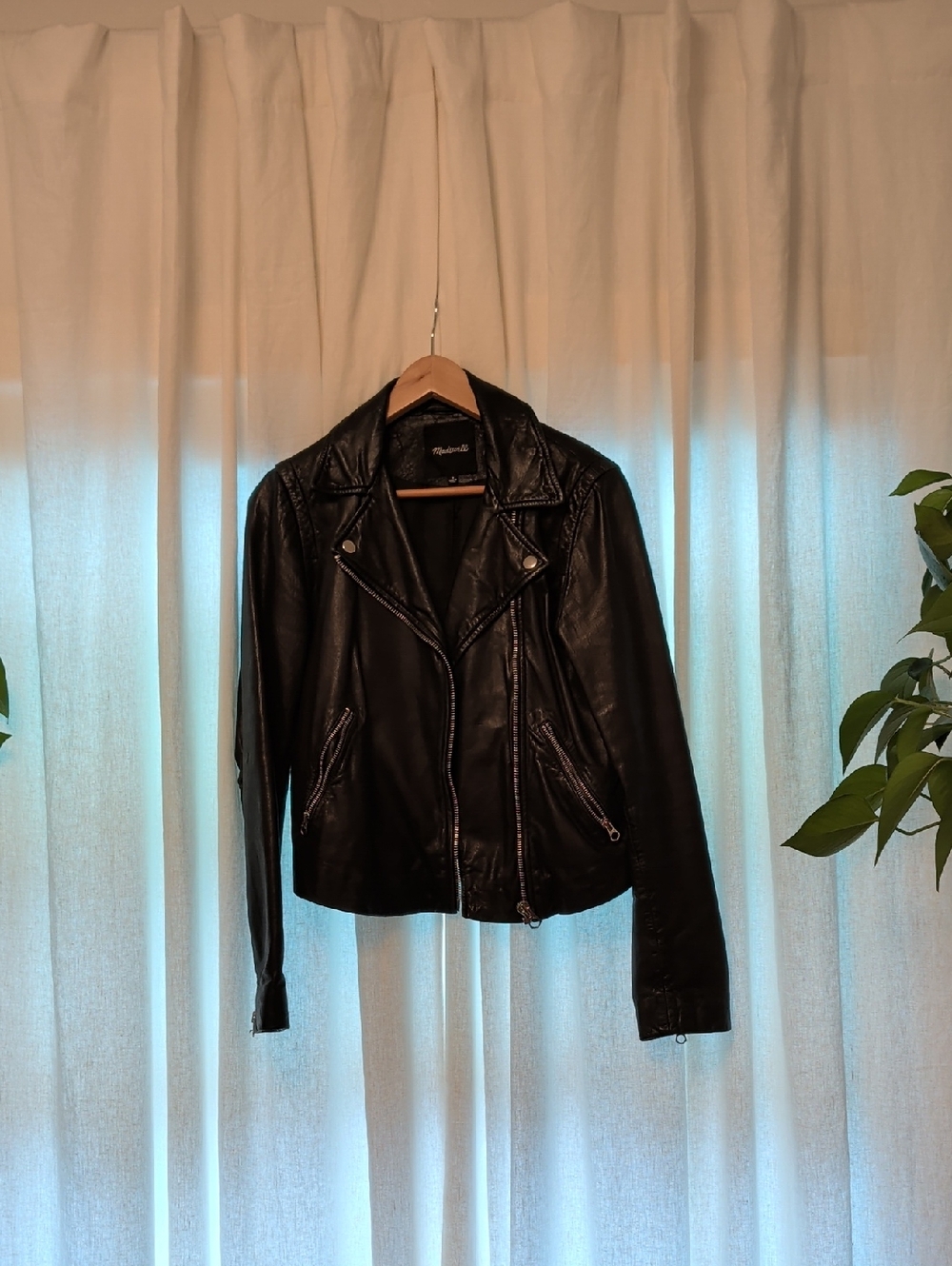 Madewell Black Leather Moto Jacket